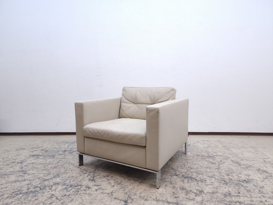 Image 1 of Walter Knoll Foster 502 fauteuil grijs design fauteuil echt lederen zitting