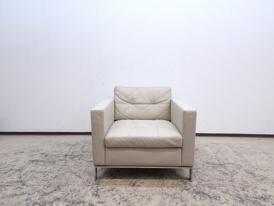 Image 1 of Walter Knoll Foster 502 fauteuil grijs design fauteuil echt lederen zitting