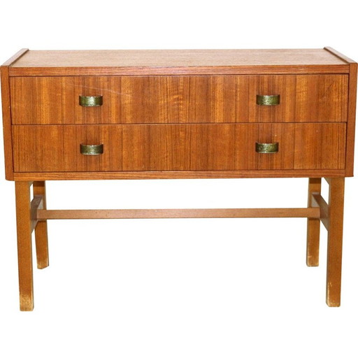 Vintage ladekast van teak en beuken, Zweden 1960