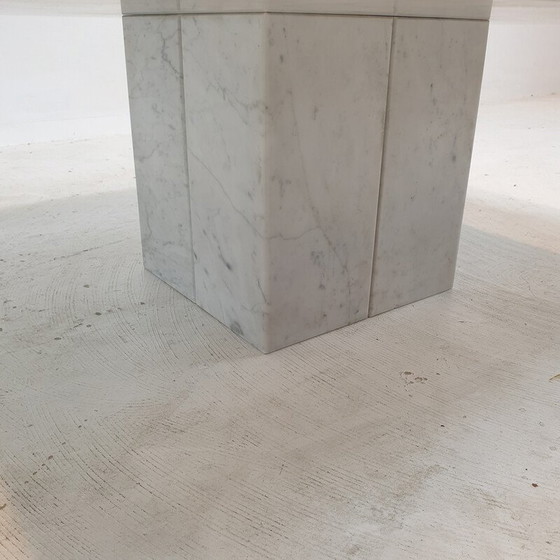 Image 1 of Italiaanse vintage Carrara marmeren salontafel, jaren 1990
