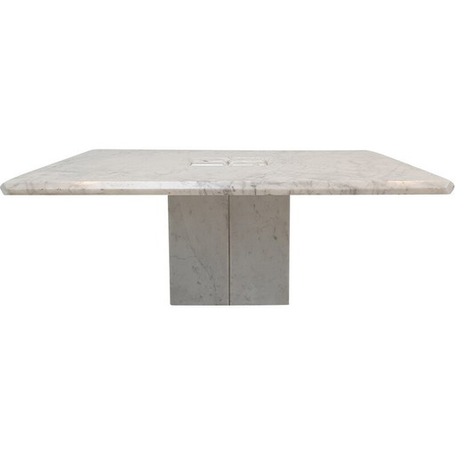 Italiaanse vintage Carrara marmeren salontafel, jaren 1990