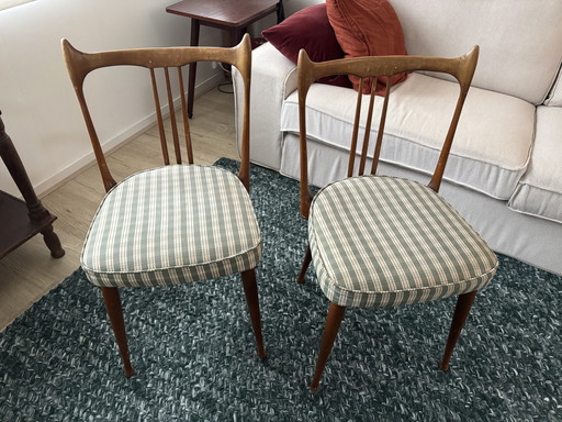 4 Mid Century Eetkamerstoelen