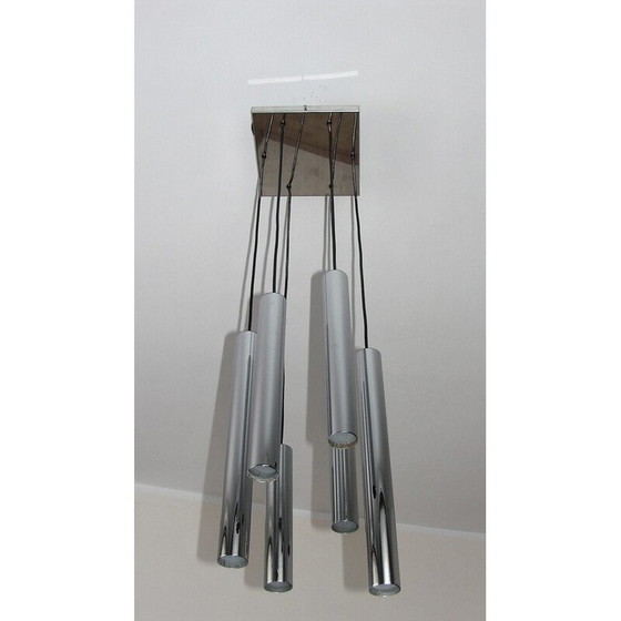 Image 1 of Vintage Cascade verchroomd stalen hanglamp, 1970