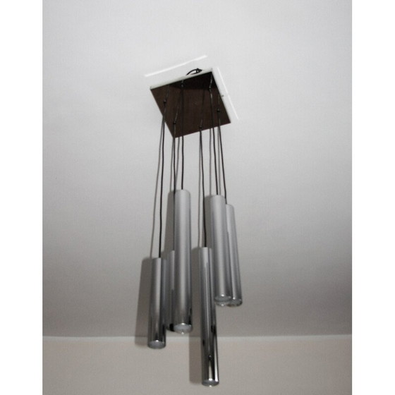 Image 1 of Vintage Cascade verchroomd stalen hanglamp, 1970