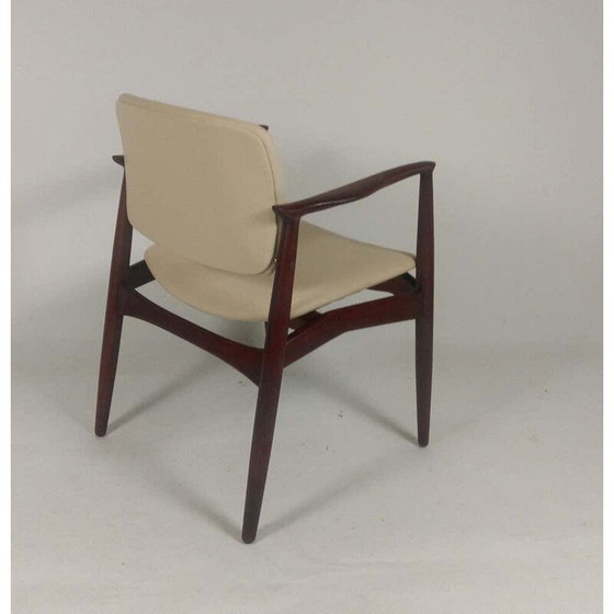 Image 1 of Paar vintage kapiteinsstoelen model 67 in teak gestoffeerd door Erik Buch voor Ørum Møbelfabrik, 1960