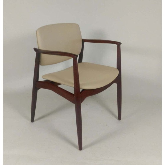 Image 1 of Paar vintage kapiteinsstoelen model 67 in teak gestoffeerd door Erik Buch voor Ørum Møbelfabrik, 1960