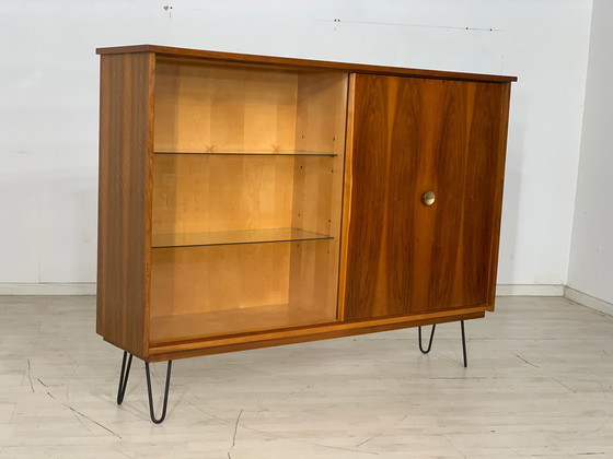 Image 1 of Mid Century hoge kast woonkamer vintage