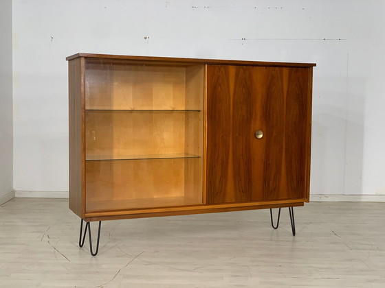 Image 1 of Mid Century hoge kast woonkamer vintage