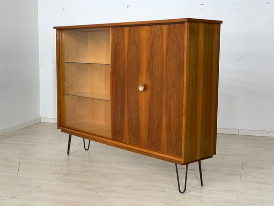 Image 1 of Mid Century hoge kast woonkamer vintage