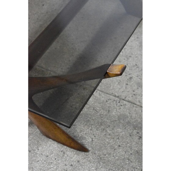 Image 1 of Vintage Condor salontafel in teak en glas van Fredrik Schriever-Abeln voor Örebro Glas, Zweden 1960