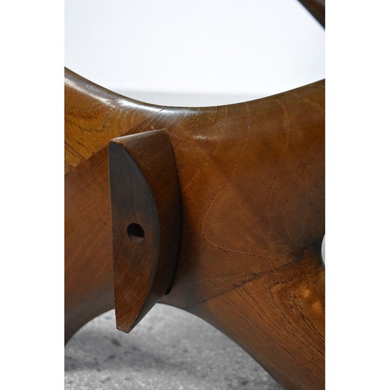 Image 1 of Vintage Condor salontafel in teak en glas van Fredrik Schriever-Abeln voor Örebro Glas, Zweden 1960