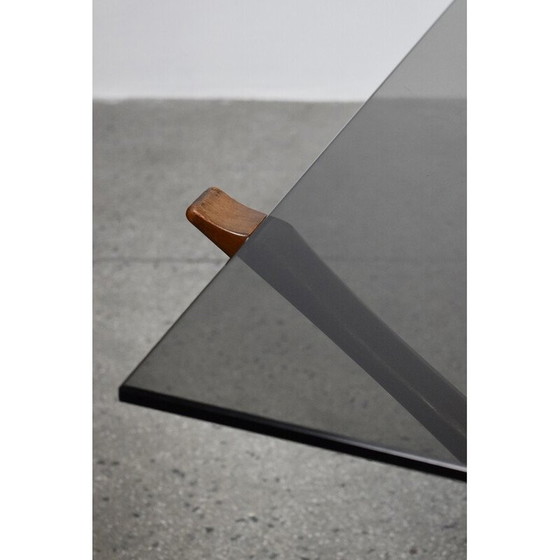 Image 1 of Vintage Condor salontafel in teak en glas van Fredrik Schriever-Abeln voor Örebro Glas, Zweden 1960