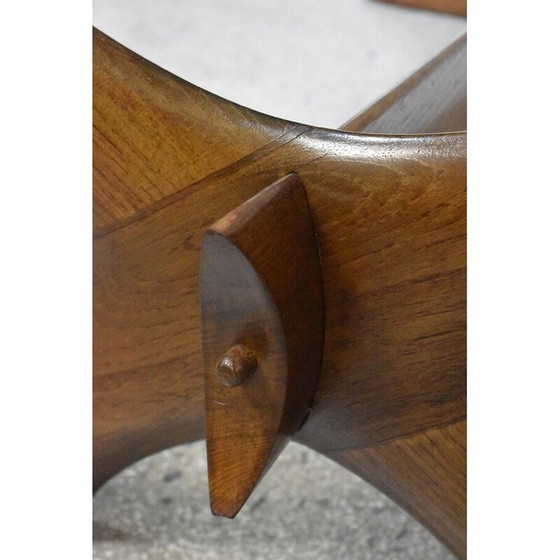 Image 1 of Vintage Condor salontafel in teak en glas van Fredrik Schriever-Abeln voor Örebro Glas, Zweden 1960