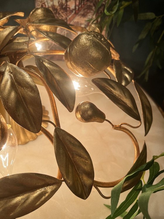 Image 1 of Banci Firenze Plafoniere Fruit Vintage Goud Verguld 