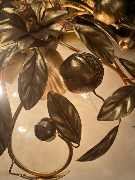 Image 1 of Banci Firenze Plafoniere Fruit Vintage Goud Verguld 