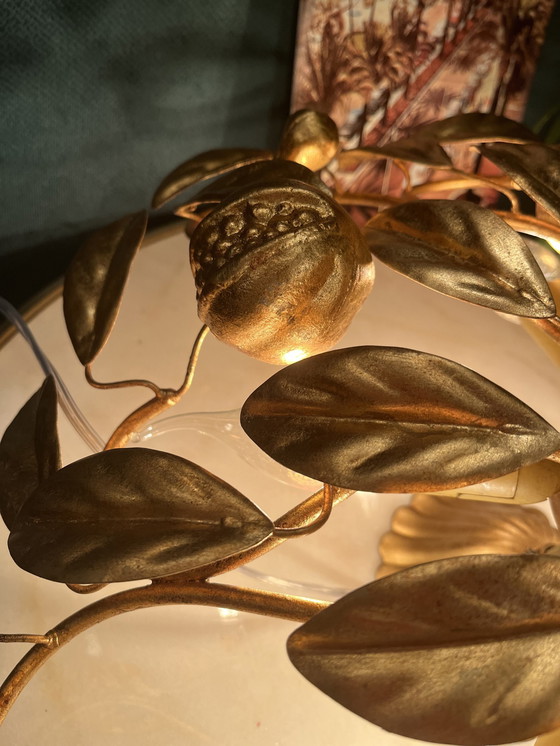 Image 1 of Banci Firenze Plafoniere Fruit Vintage Goud Verguld 