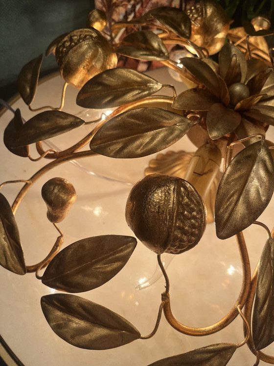 Image 1 of Banci Firenze Plafoniere Fruit Vintage Goud Verguld 