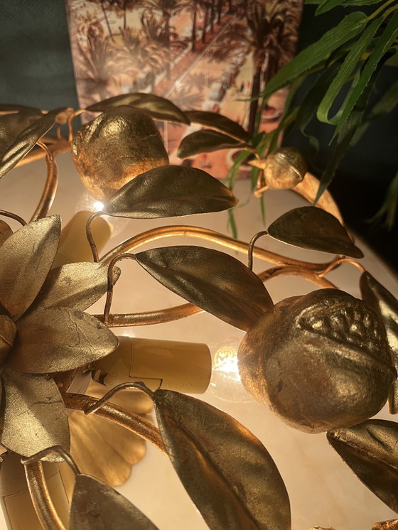 Image 1 of Banci Firenze Plafoniere Fruit Vintage Goud Verguld 