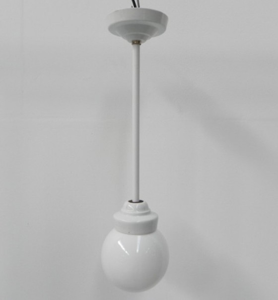 Image 1 of Art Deco hanglamp met glas