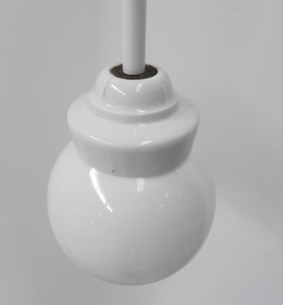 Image 1 of Art Deco hanglamp met glas