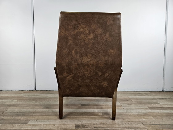 Image 1 of Gestoffeerde fauteuil in Skai uit de jaren 60