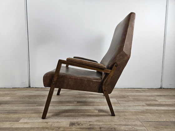 Image 1 of Gestoffeerde fauteuil in Skai uit de jaren 60