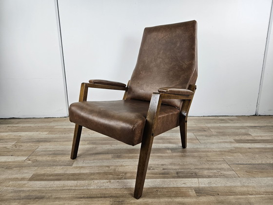 Image 1 of Gestoffeerde fauteuil in Skai uit de jaren 60