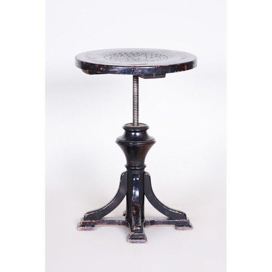 Image 1 of Vintage zwarte Art deco pianokruk van Thonet, jaren 1920