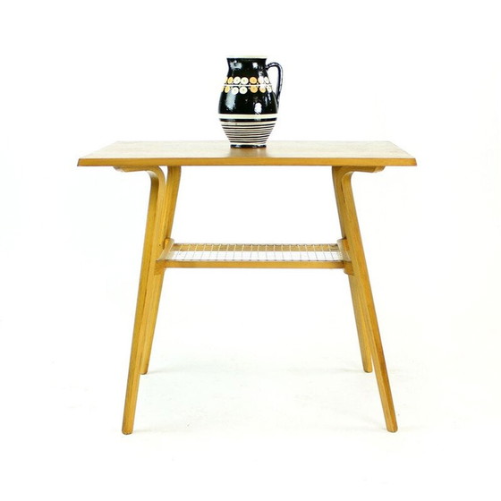 Image 1 of Vintage salontafel met plastic net, Tsjecho-Slowakije 1960