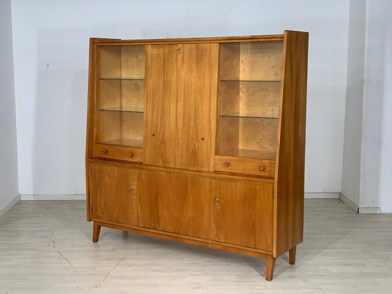 Image 1 of Mid Century hoge kast woonkamer vintage