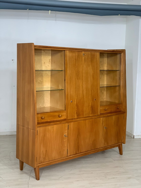 Image 1 of Mid Century hoge kast woonkamer vintage