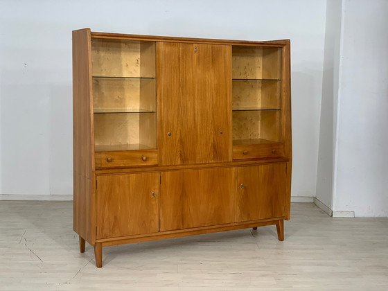 Image 1 of Mid Century hoge kast woonkamer vintage