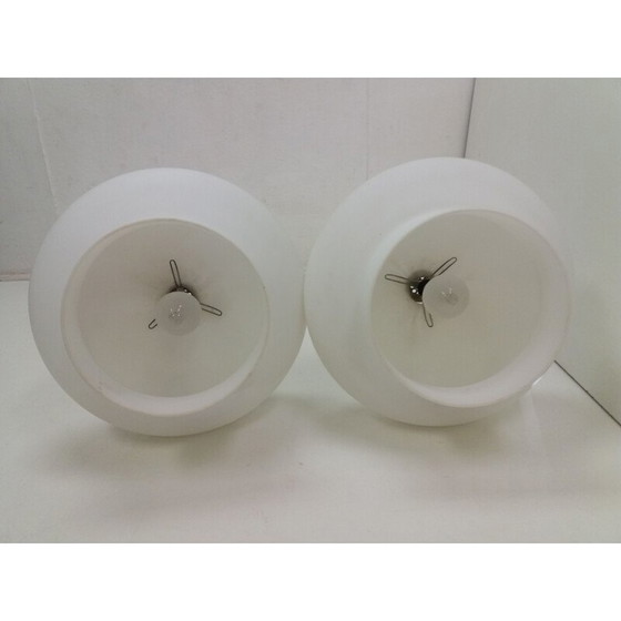 Image 1 of Vintage verchroomde metalen kroonluchter van Napako, Tsjecho-Slowakije 1970