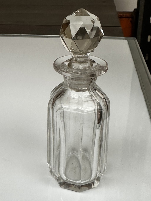 Antieke fles Rond 1900 Baccarat kristal H 14 cm