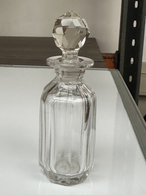 Antieke fles Rond 1900 Baccarat kristal H 14 cm