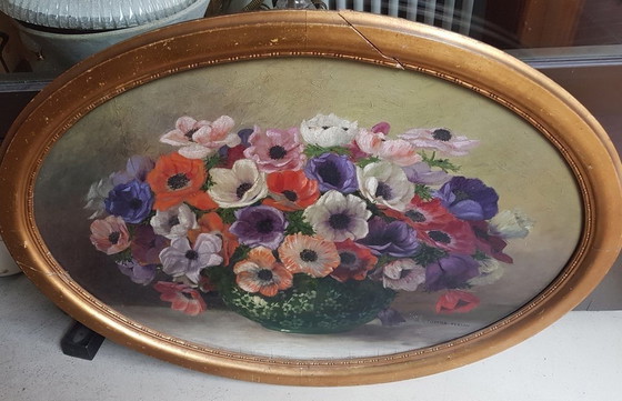 Image 1 of Stilleven met anemonen, begin 20e eeuw