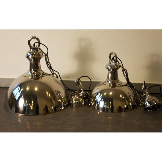 Image 1 of Vintage nikkel hanglamp