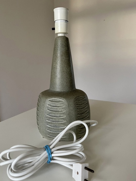 Image 1 of Søholm Einar Johansen Keramische Tafellamp/Lampvoet, Hazenbontglazuur, Vintage, Handgemaakt 1960S