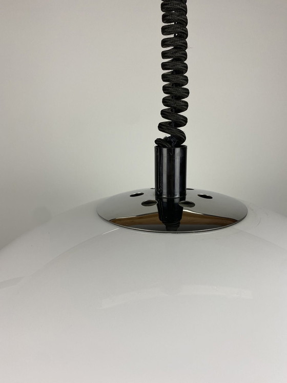 Image 1 of Vintage witte plexiglas/acryl hanglamp van Gepo Amsterdam Xl 1975