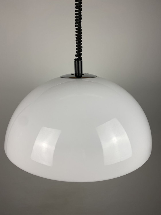 Image 1 of Vintage witte plexiglas/acryl hanglamp van Gepo Amsterdam Xl 1975
