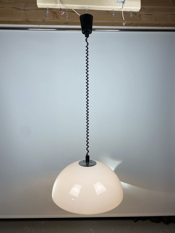 Image 1 of Vintage witte plexiglas/acryl hanglamp van Gepo Amsterdam Xl 1975