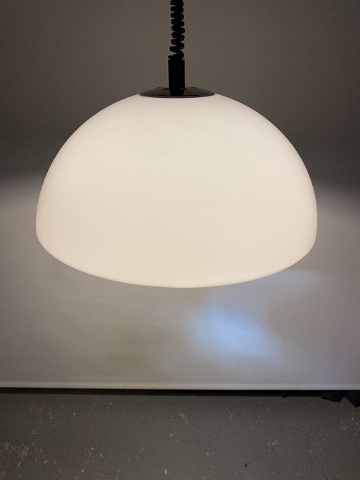 Vintage witte plexiglas/acryl hanglamp van Gepo Amsterdam Xl 1975