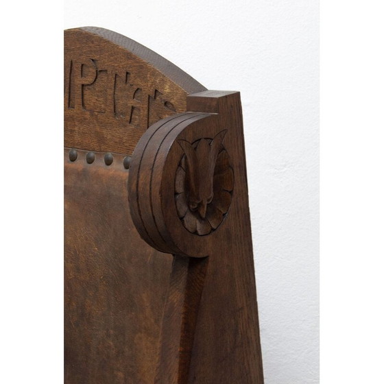 Image 1 of Mid-century late massieve troonstoel in historistische stijl