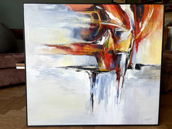 Image 1 of Wim Vellekoop - Abstract expressionistisch schilderij