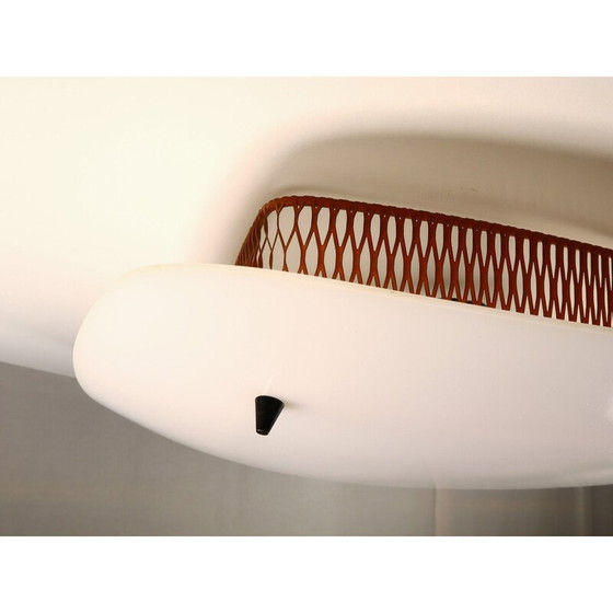 Image 1 of Vintage metalen "vlieger" plafondlamp, 1950