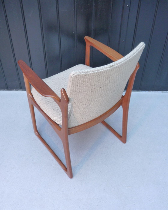 Image 1 of 4x Vamdrup massief teakhouten stoelen