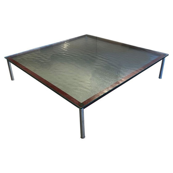 Image 1 of LC10 vintage salontafel in gelakt staal van Le Corbusier voor Cassina, 1980