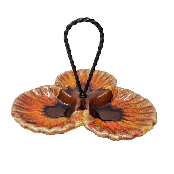 Image 1 of Vintage Drievak Schaal Jaren 70