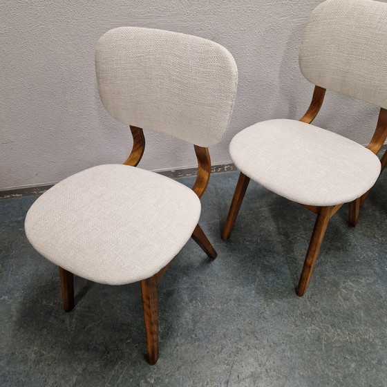 Image 1 of 4 Vintage Stoelen  Jaren 60 Opnieuw Bekleed