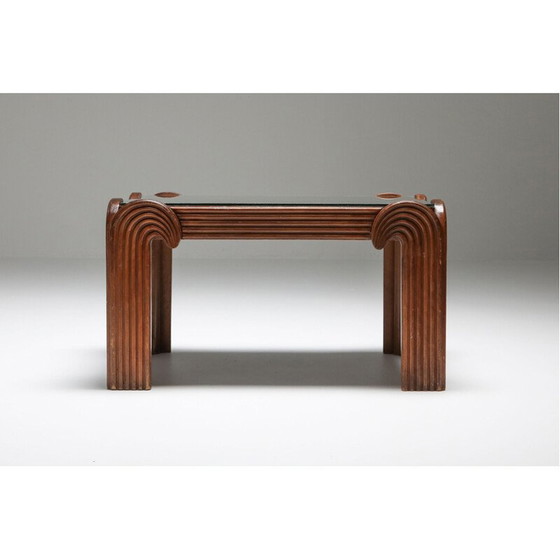 Image 1 of Vintage gesneden houten 'palmboom' bijzettafel, Italië 1960